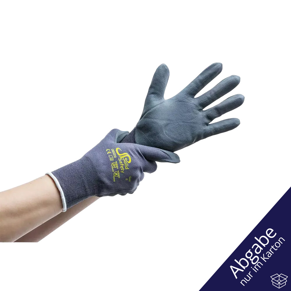 Montagehandschuh, Größe 9, grau, SolidSafety Tough Micro Touch