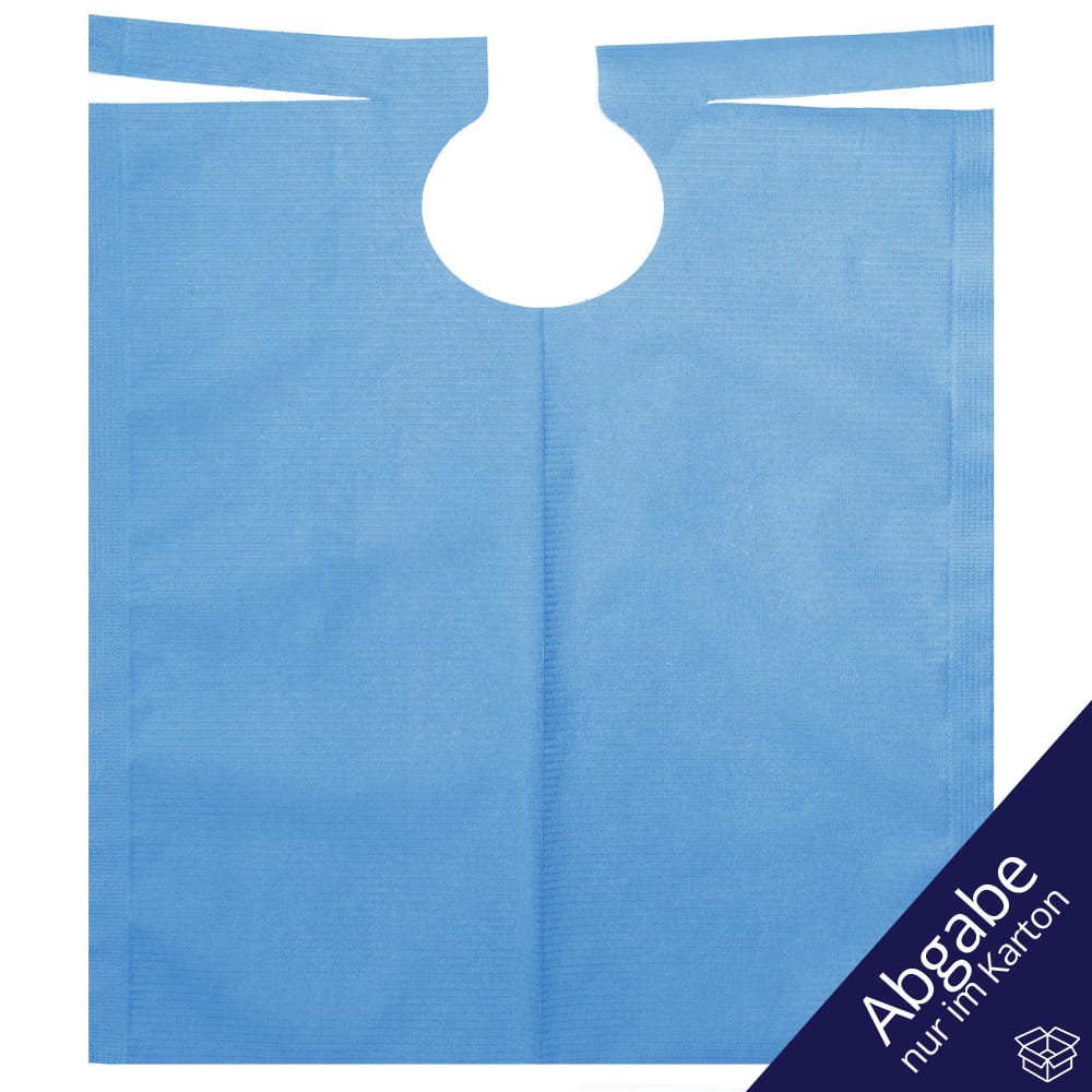 Patientenumhang mit PE Beschichtung, Farbe hellblau, blau, 530 x 600 mm