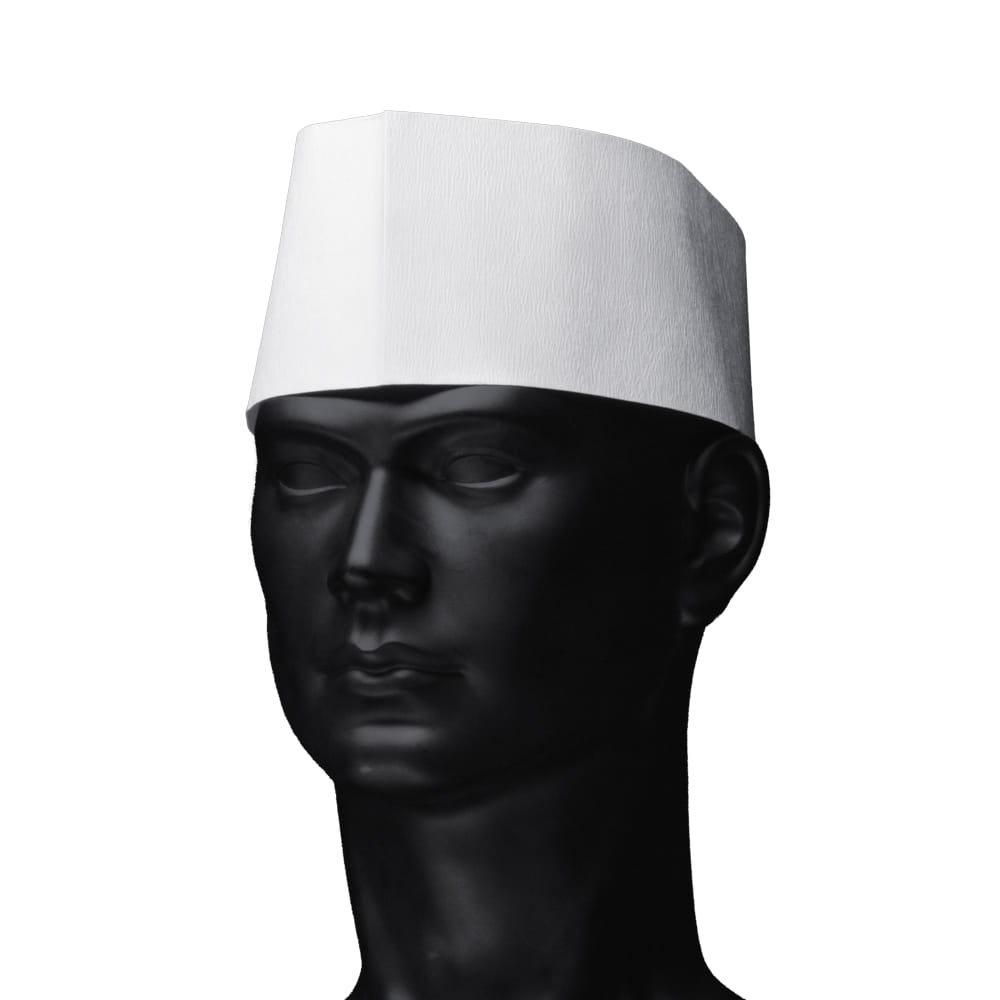 Papierschiffchen mit Papierkrone, Farbe weiß ohne Streifen