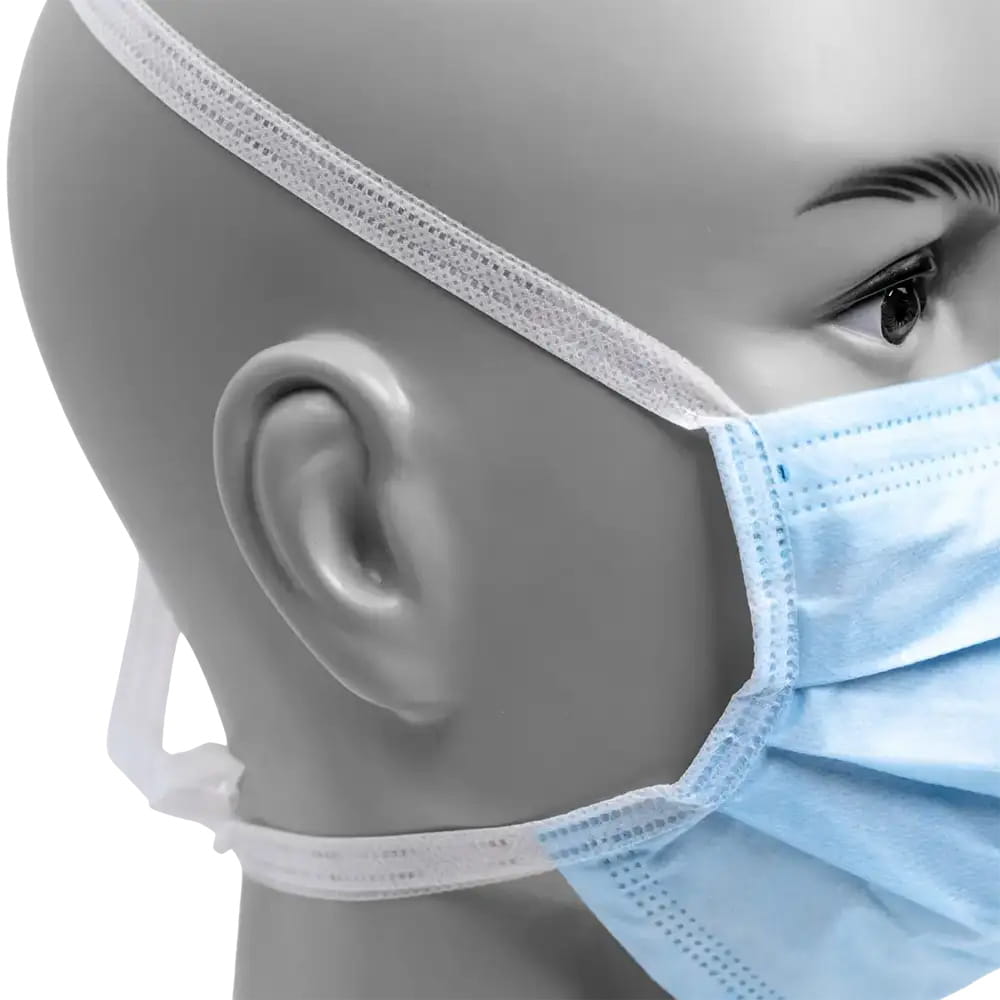 OP-Maske, blau, mit Antibeschlag-Funktion, FOG STOP, 4-lagig, zum Binden, Med-Comfort OP-Maske, blau, mit Antibeschlag-Funktion, FOG STOP, 4-lagig, zum Binden, Med-Comfort