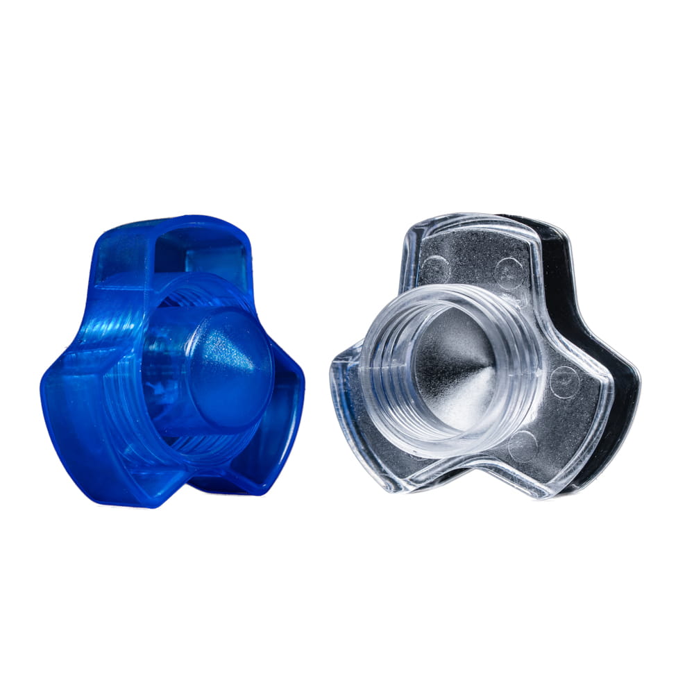 Tablettencrusher, transparent, milchig, blau, Med-Comfort Tablettencrusher, transparent, milchig, blau, Med-Comfort