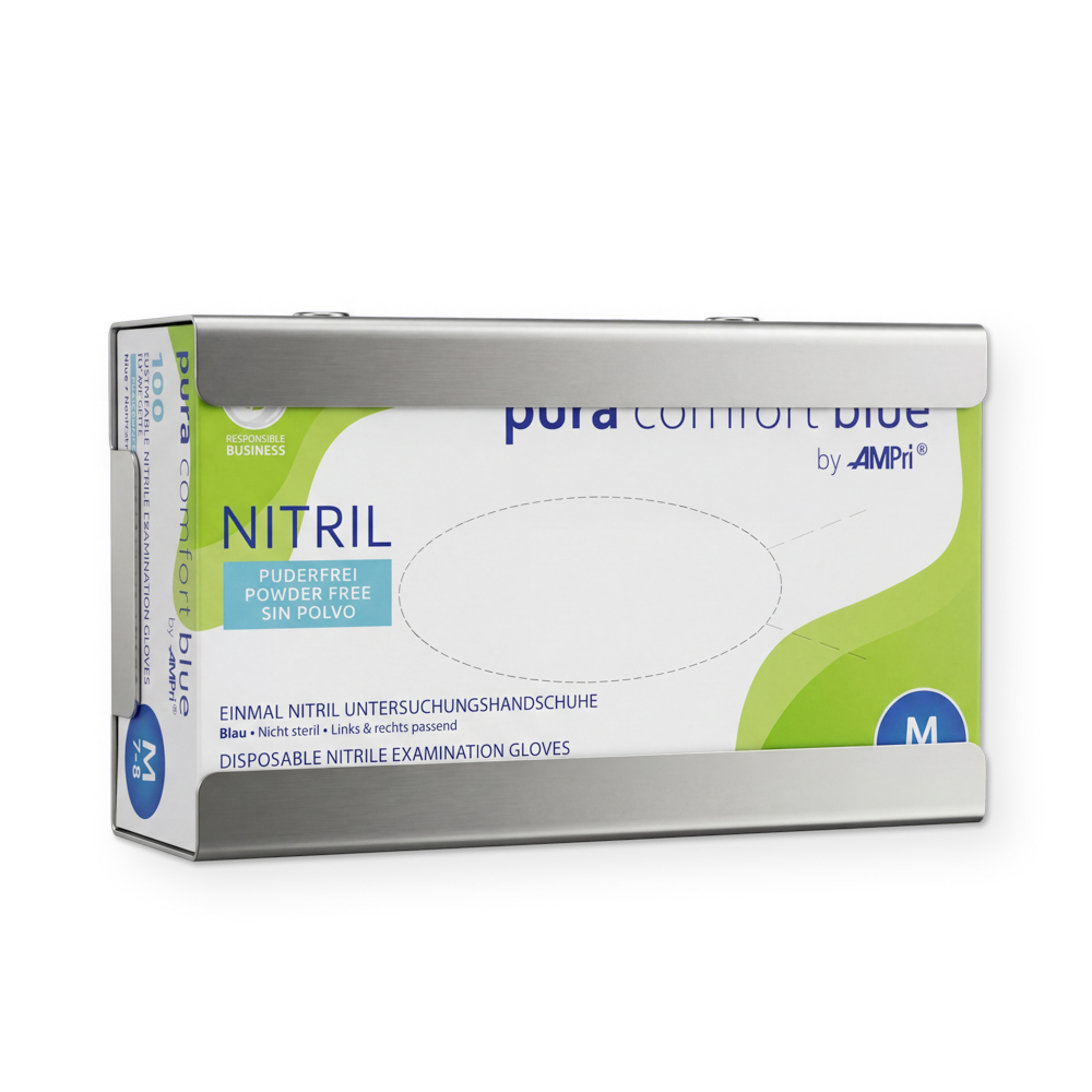 Einmalhandschuh Spender Stecksystem, Handschuh-Dispenserhalter, 202 x 112 x 52 mm, Edelstahl