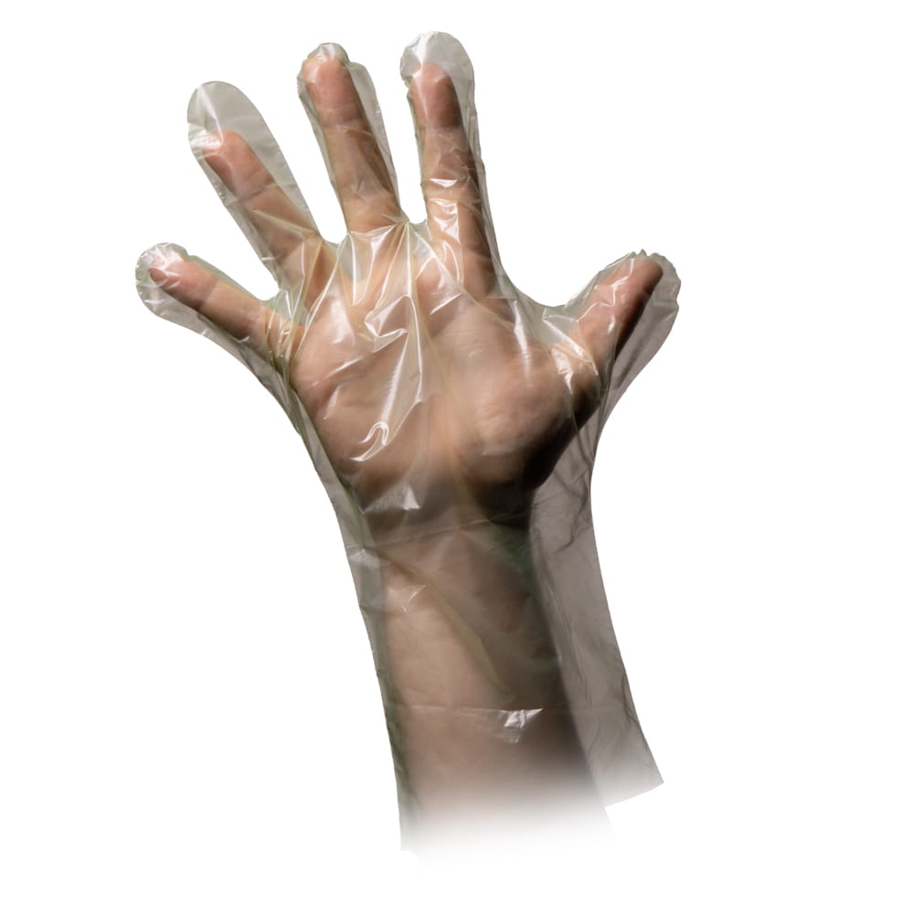 PE Handschuh, grün, Größe L, gehämmert, Med-Comfort