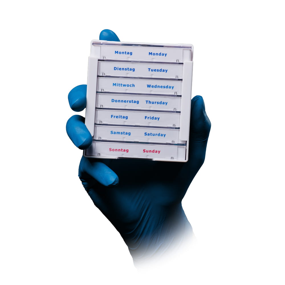 Tablettendispenser, 375 x 225 x 40 mm, weiß, Med-Comfort