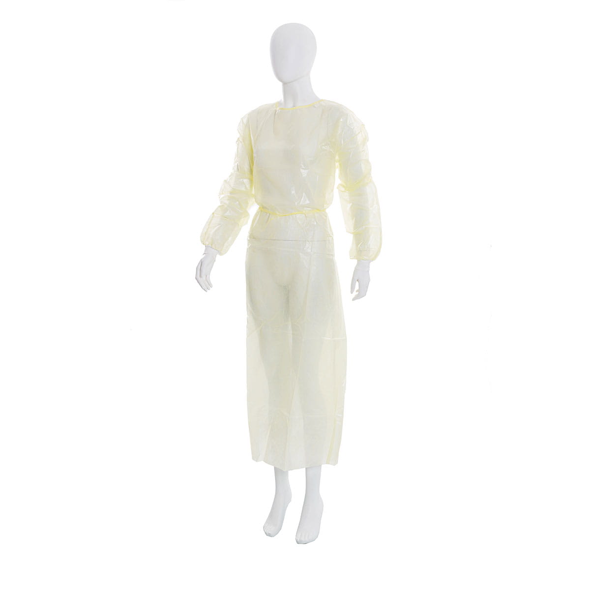 Vlieskittel mit PE-Beschichtung, Größe L, XL, Farbe gelb, Vlies, Med-Comfort Vlieskittel mit PE-Beschichtung, Größe L, XL, Farbe gelb, Vlies, Med-Comfort