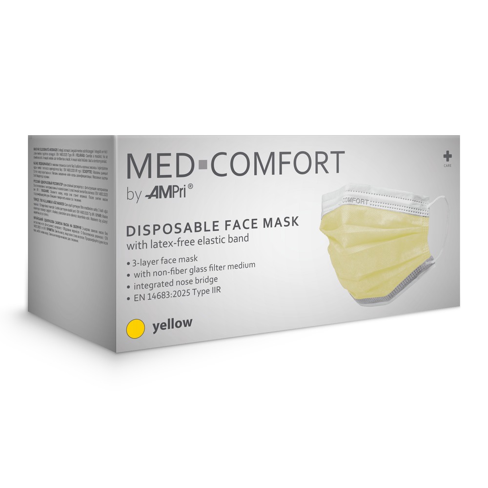OP Maske, gelb, Typ IIR, Med-Comfort