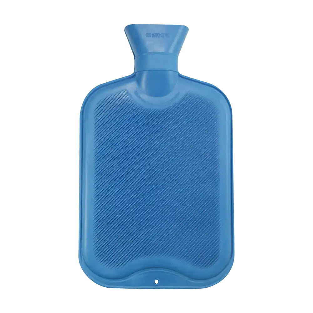 Wärmflasche, blau, Gummi, mit Schraubverschluss Wärmflasche, blau, Gummi, mit Schraubverschluss