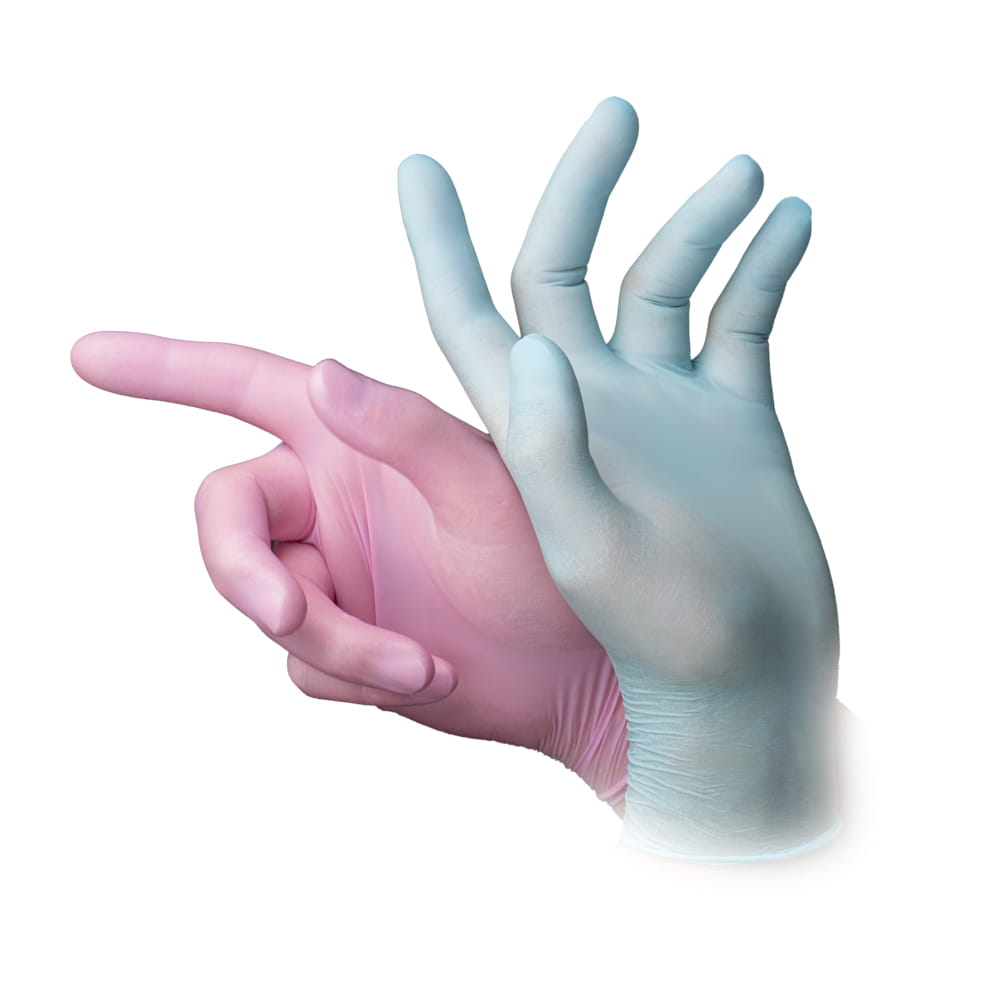 Nitrilhandschuhe, Farbenmix mint & rosa, Größe M, puderfrei, STYLE Peppermint Rosie