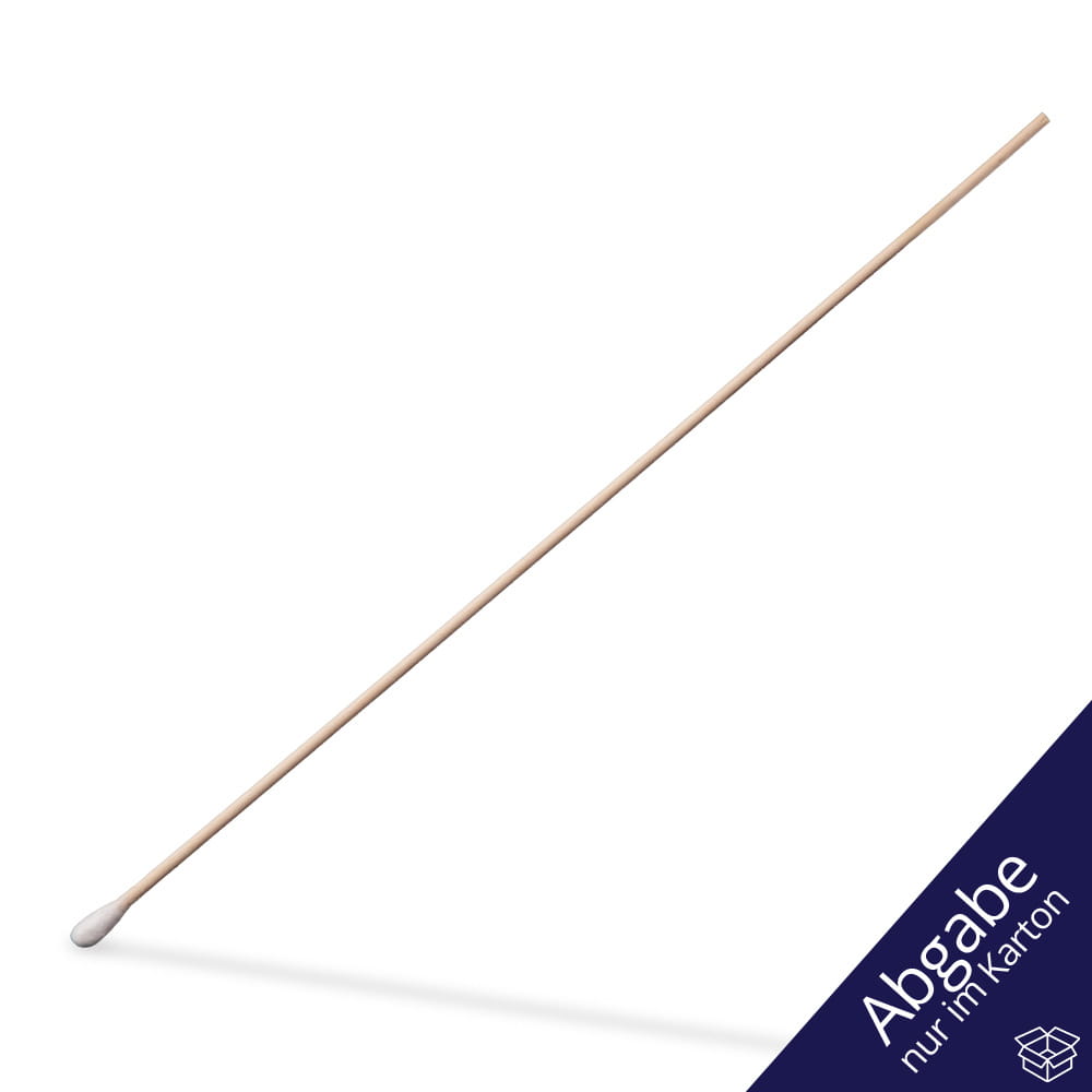 Einmal Holzstab Wattestäbchen, 230 mm, Naturholz, Baumwolle, Top-Comfort