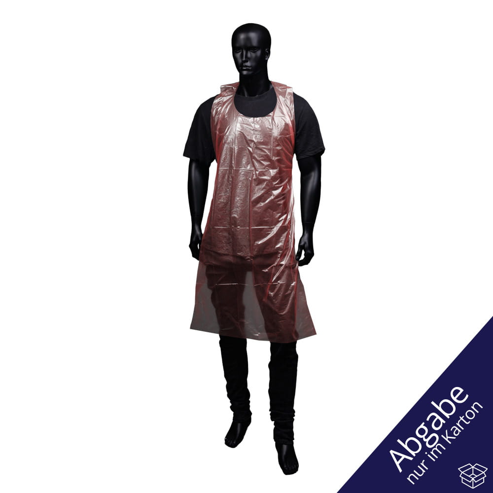 Einwegschürzen, rot, 80 x 125 cm, Polyethylen, Med-Comfort