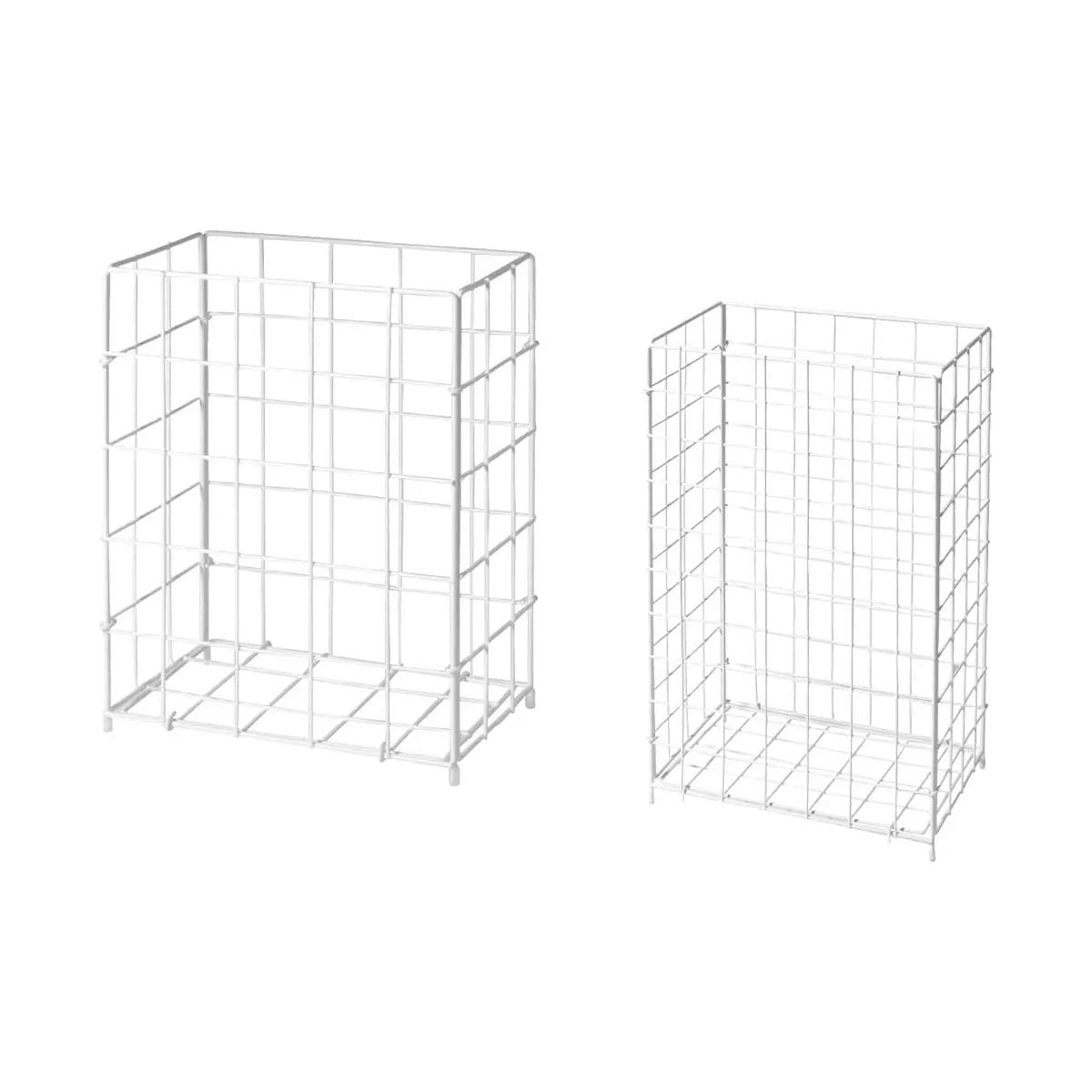 Draht, PVC Sammelkorb, weiß, 400 x 250 x 620 mm, 62 l