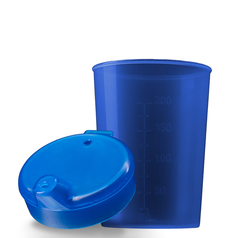 PP Schnabelbecher Oberteil und Unterteil SET, blau, 50 x 250 ml