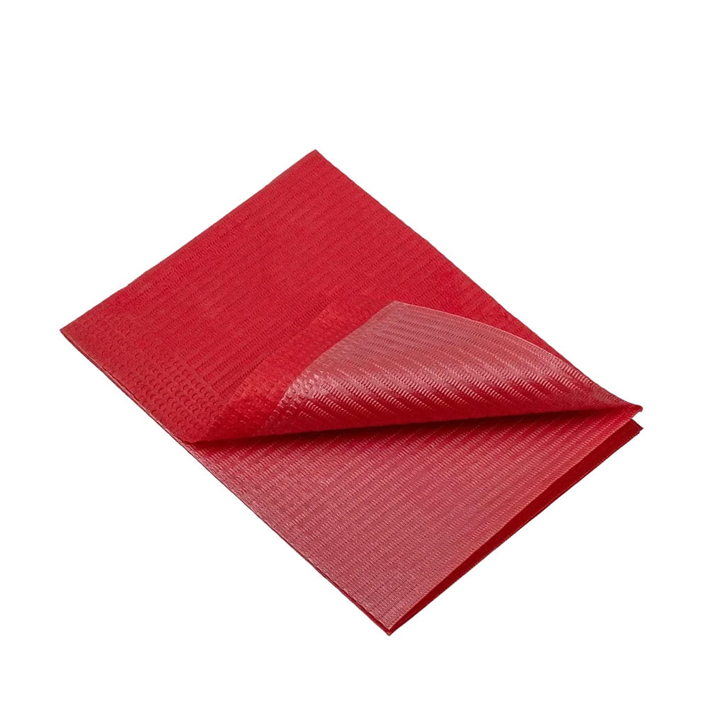 Dental Einweg Patientenservietten, 33 x 45 cm, Farbe rot Dental Einweg Patientenservietten, 33 x 45 cm, Farbe rot
