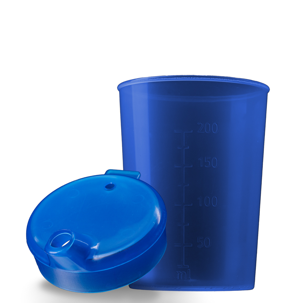 PP Schnabelbecher Oberteil und Unterteil SET, blau, 50 x 250 ml