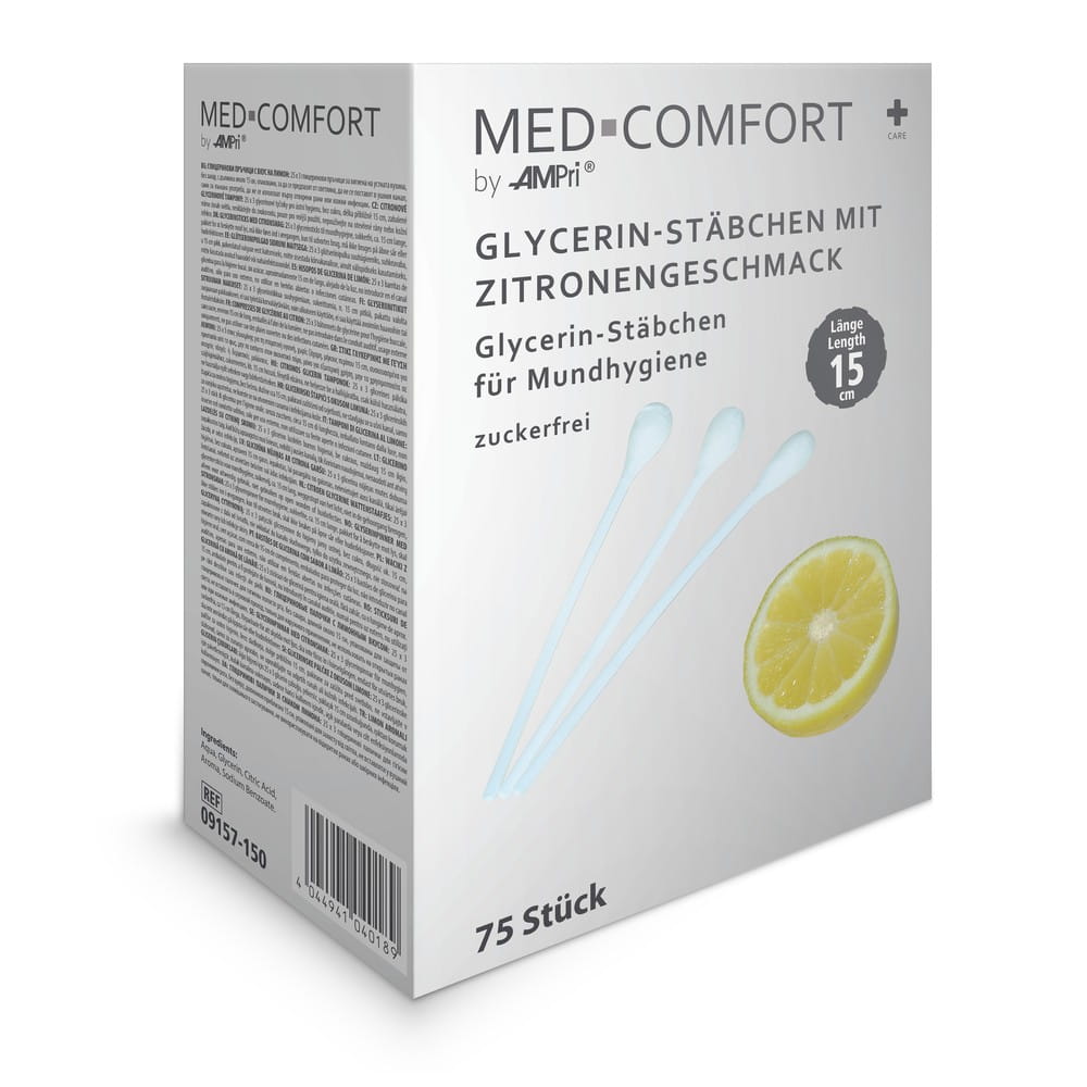 PP Lemon sticks, 150 mm, Geschmack Lemon, Med-Comfort