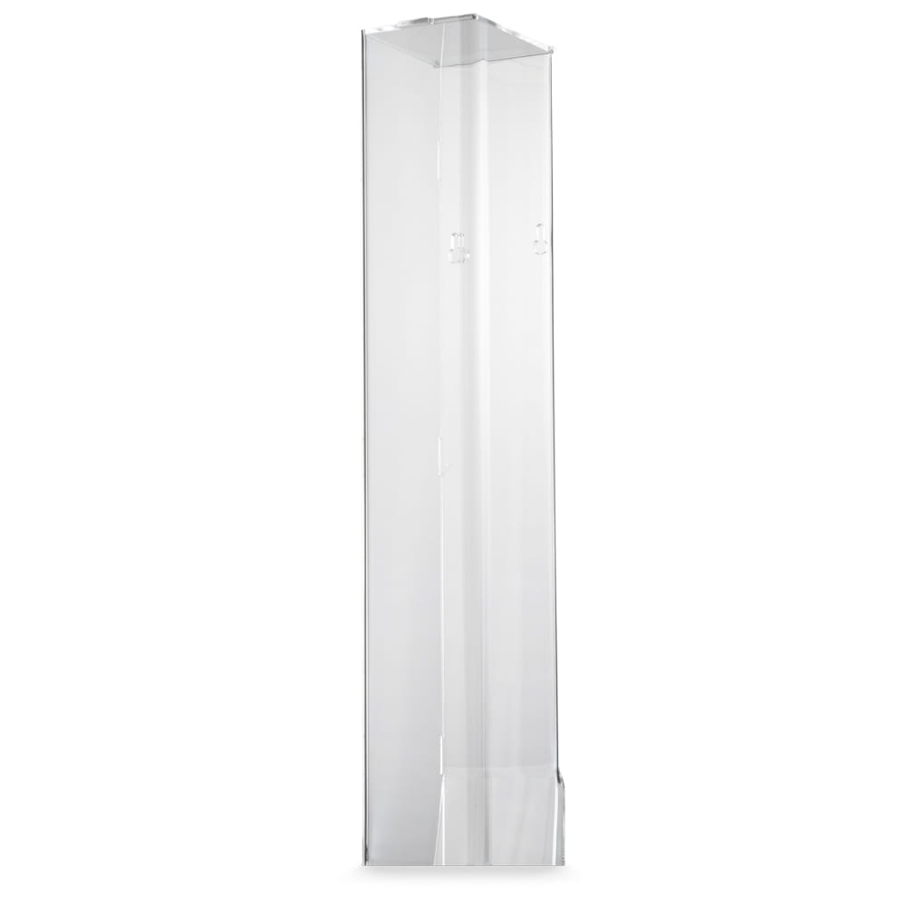 Spender für 100 Mundspülbecher, 44 x 7,8 x 7,8 cm, transparent, milchig, Acryl