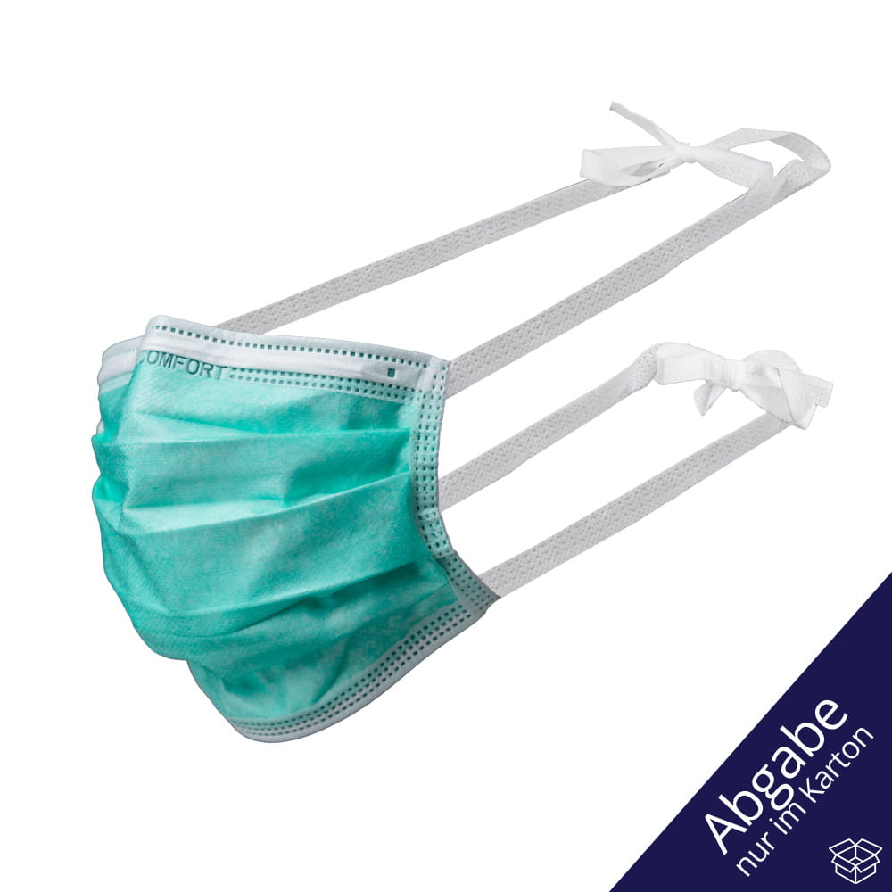 OP Maske zum Binden, grün, Typ IIR, Med-Comfort