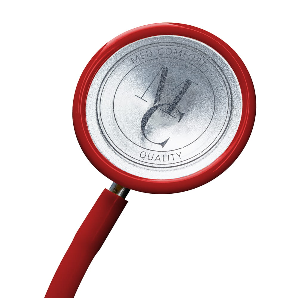 PVC Flachkopf Stethoskop, Farbe rot, Med-Comfort