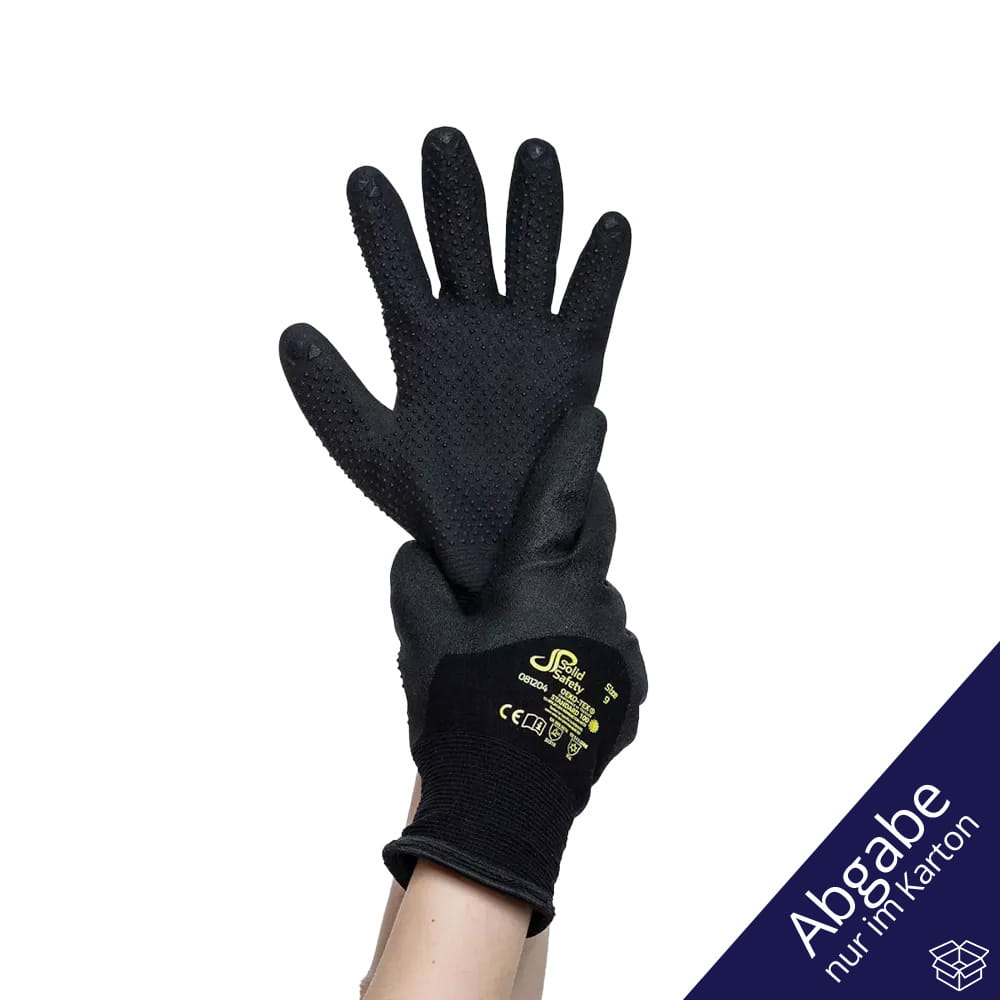 Schutzhandschuh, Größe 11, schwarz, SolidSafety Tough Winter Dots