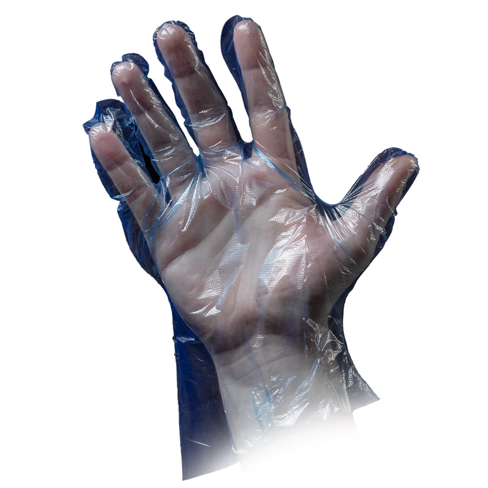 PE Handschuh, blau, Größe L (Herren), gehämmert, Med-Comfort PE Handschuh, blau, Größe L (Herren), gehämmert, Med-Comfort