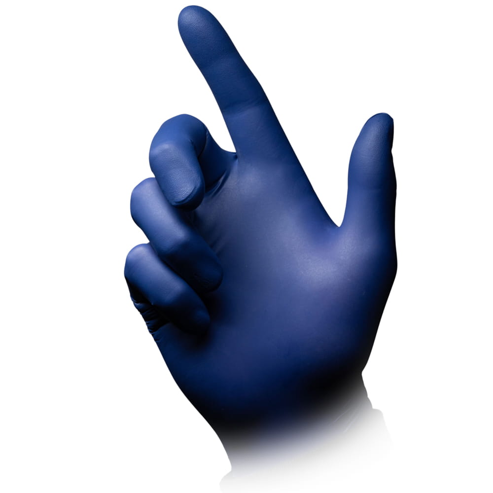 Nitrilhandschuhe, metallblau, blau, Größe L, puderfrei, Epiderm Protect by Med-Comfort