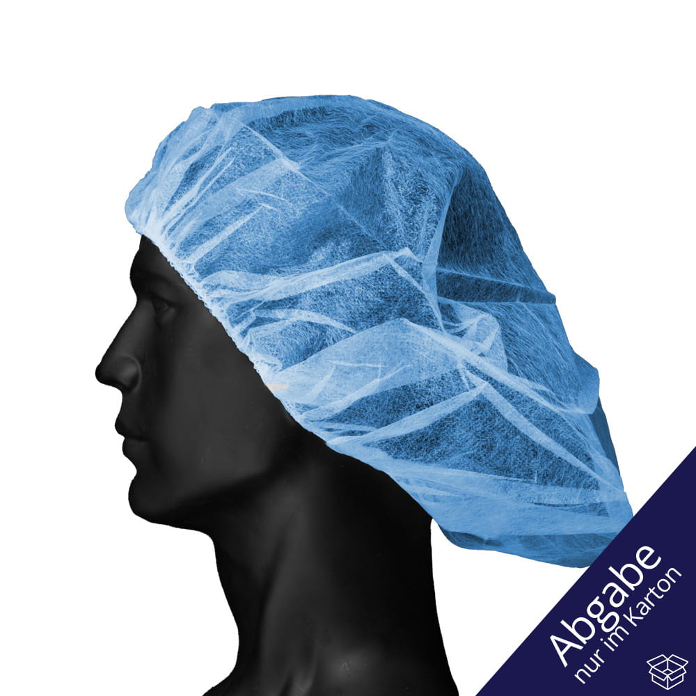 Baretthaube aus Polypropylen, Größe M, hellblau, blau, Med-Comfort