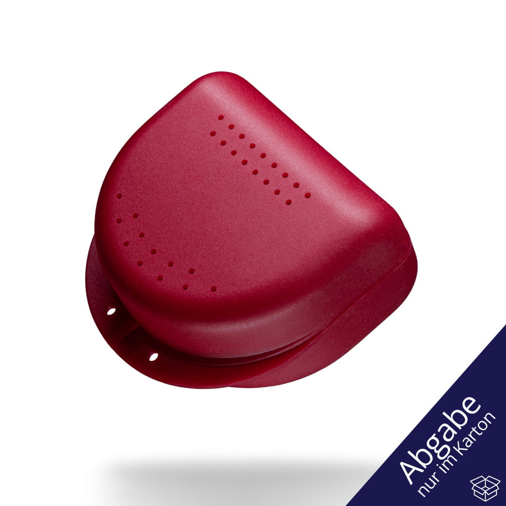 PP Dental Zahnspangenbox für Erwachsene, 80x80x45 cm, weinrot, Polypropylen