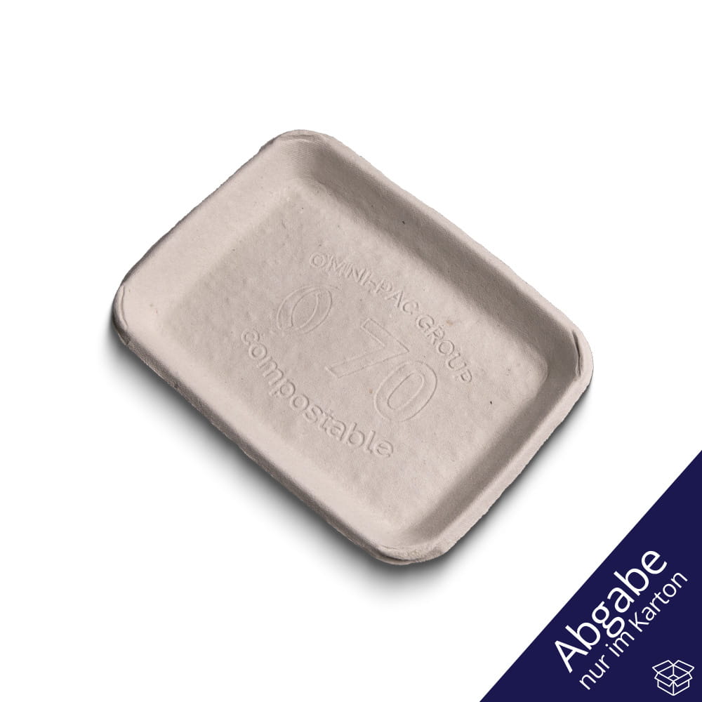 Foodtainer, Faserformschale, 180 x 136 x 20 mm, weiß, CareTainer