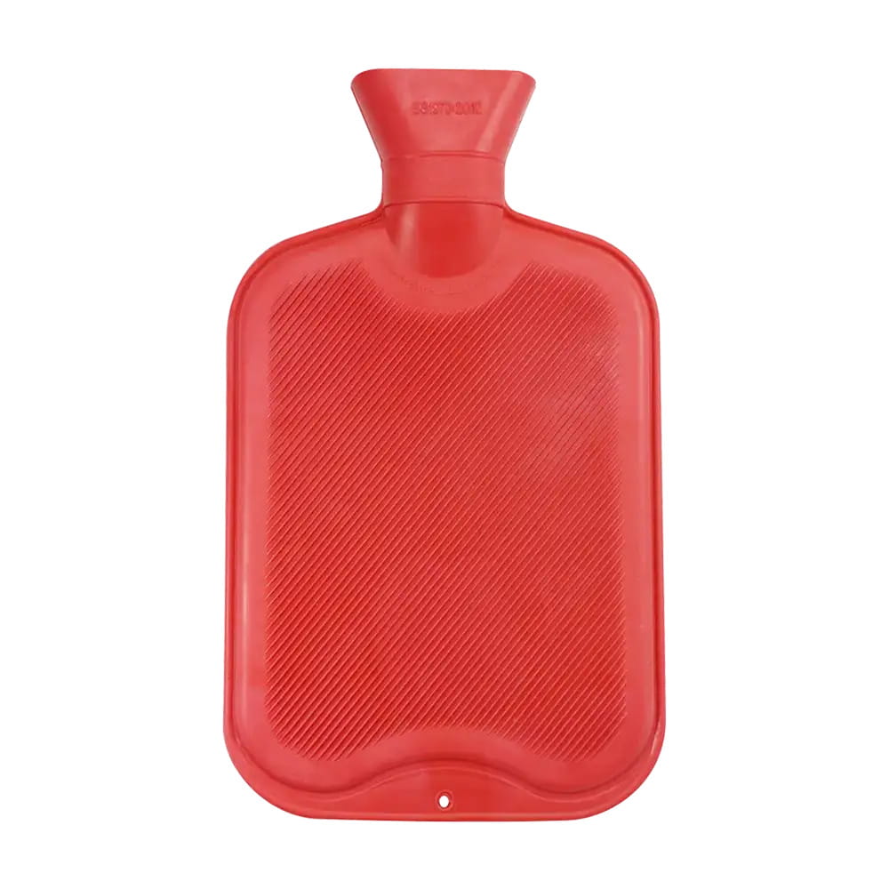 Wärmflasche, rot, Gummi, mit Schraubverschluss Wärmflasche, rot, Gummi, mit Schraubverschluss