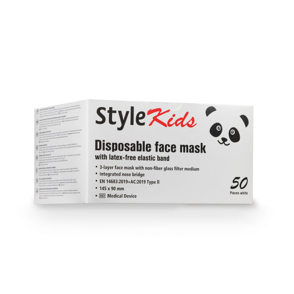 Medizinische Maske für Kinder, weiß, Style Kids