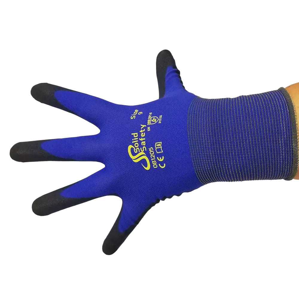 Montagehandschuh, Größe 8, grau, SolidSafety Tough Fine Touch