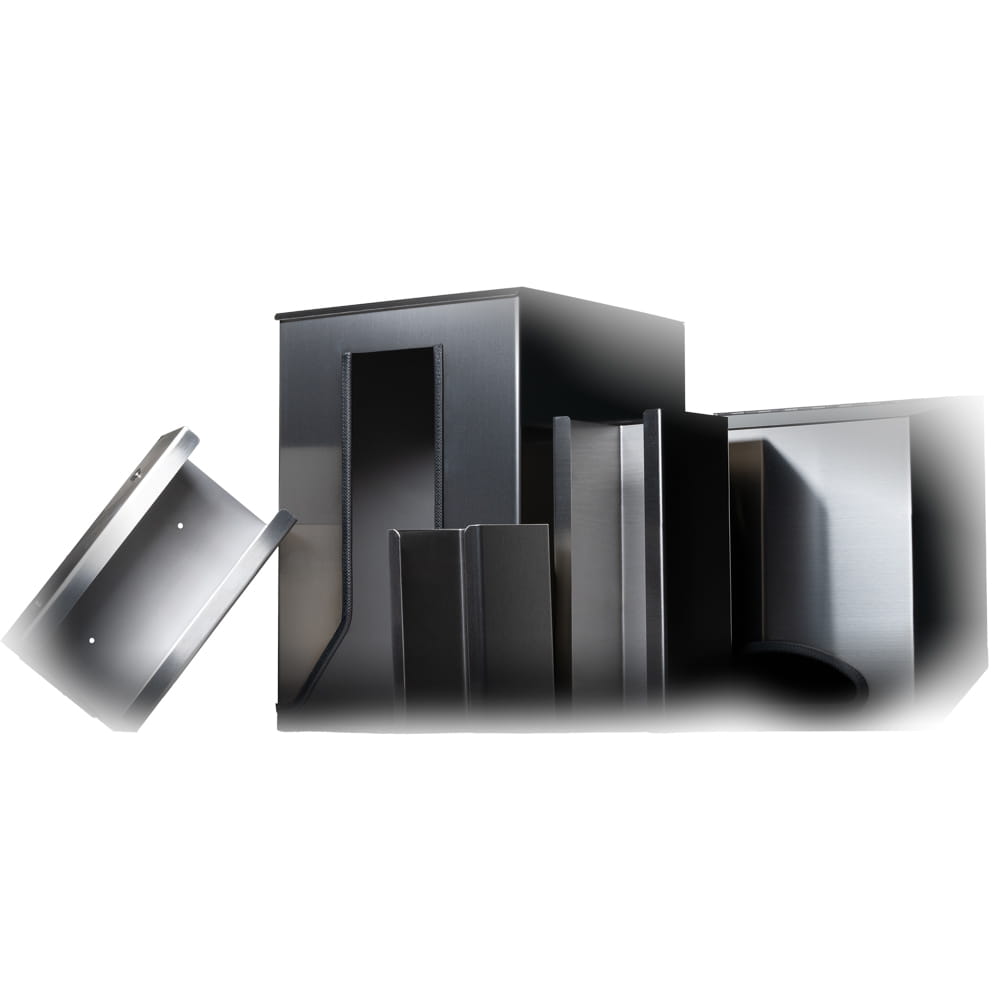 Halterung für Mundschutzboxen 3-lagig, 182 x 103 x 96 mm, Edelstahl