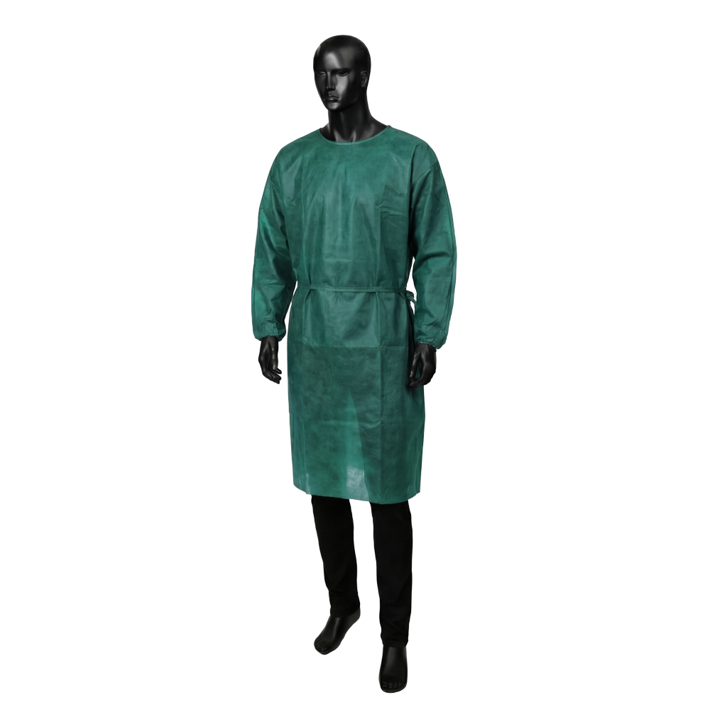PP Einweg Besucherkittel, Größe M, L, Farbe, dunkelgrün, grün, Vlies, Med-Comfort
