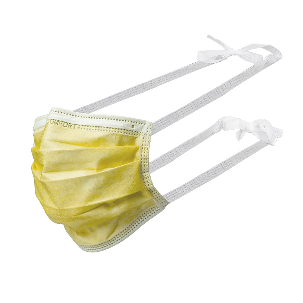 OP Maske zum Binden, gelb, Typ IIR, Med-Comfort