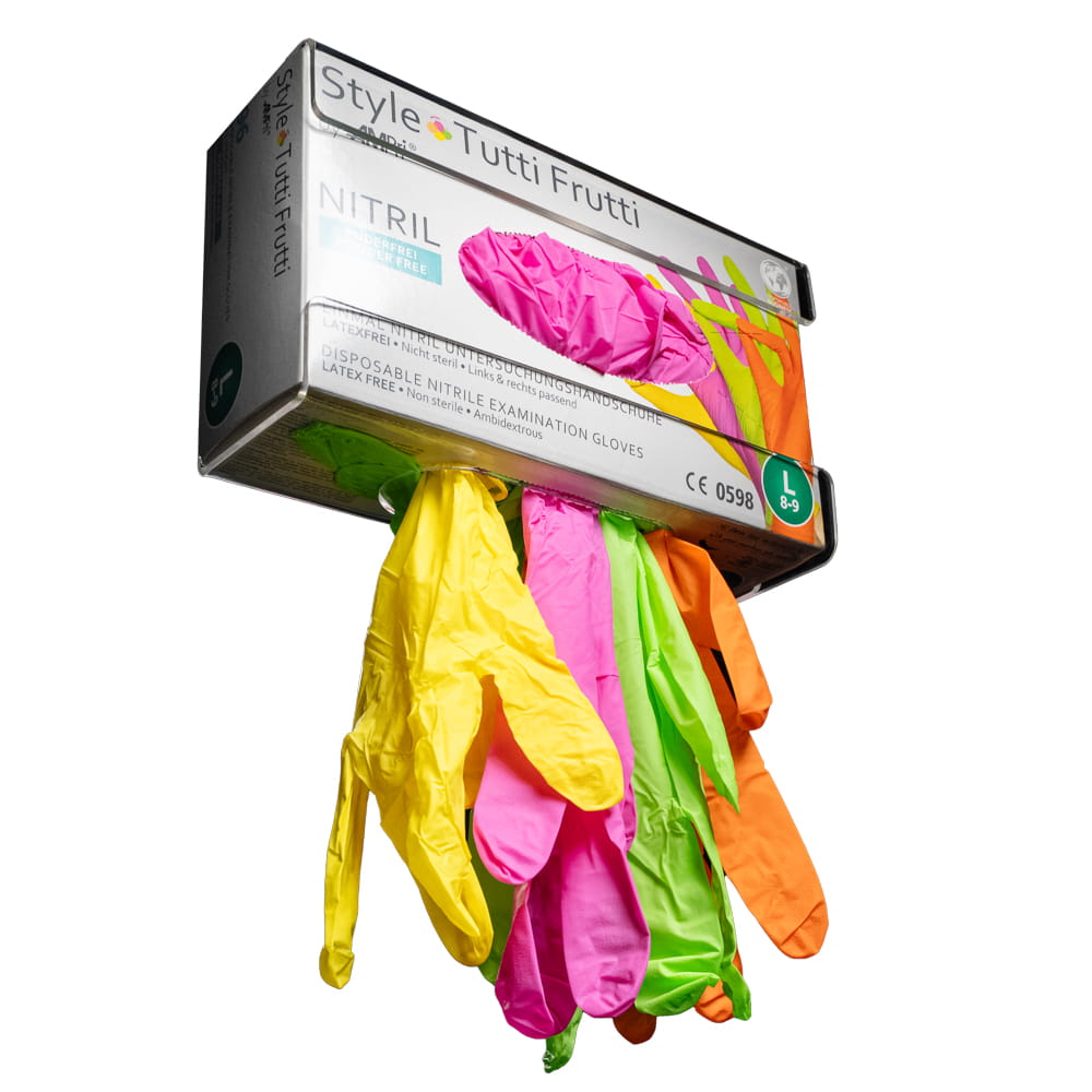 Nitrilhandschuhe, bunt, Farbenmix, Größe XL, puderfrei, Style tutti frutti by Med-Comfort Nitrilhandschuhe, bunt, Farbenmix, Größe XL, puderfrei, Style tutti frutti by Med-Comfort