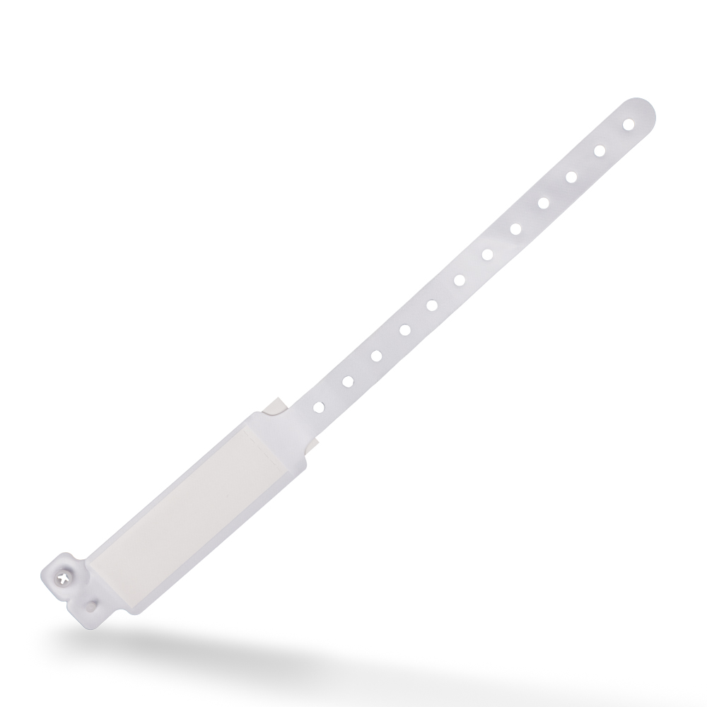 PVC Patientenarmband für Erwachsene, Farbe weiß, 242 x 25 mm
