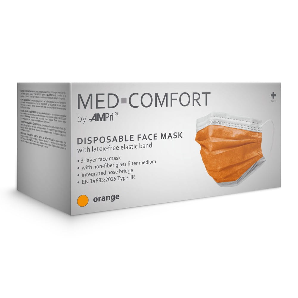 OP Maske, orange, Typ IIR, Med-Comfort