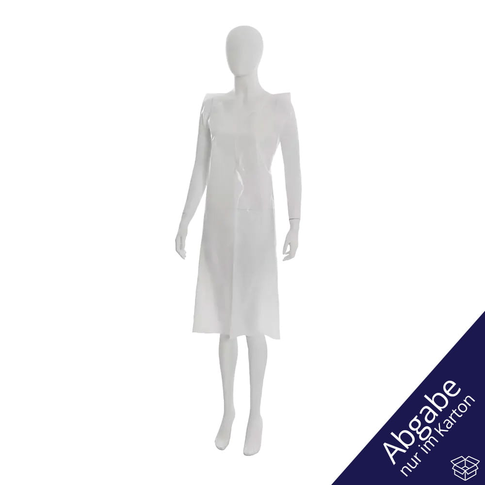 Einwegschürzen,weiß, glatte Oberfläche, 75 x 120 cm, Polyethylen, Med-Comfort