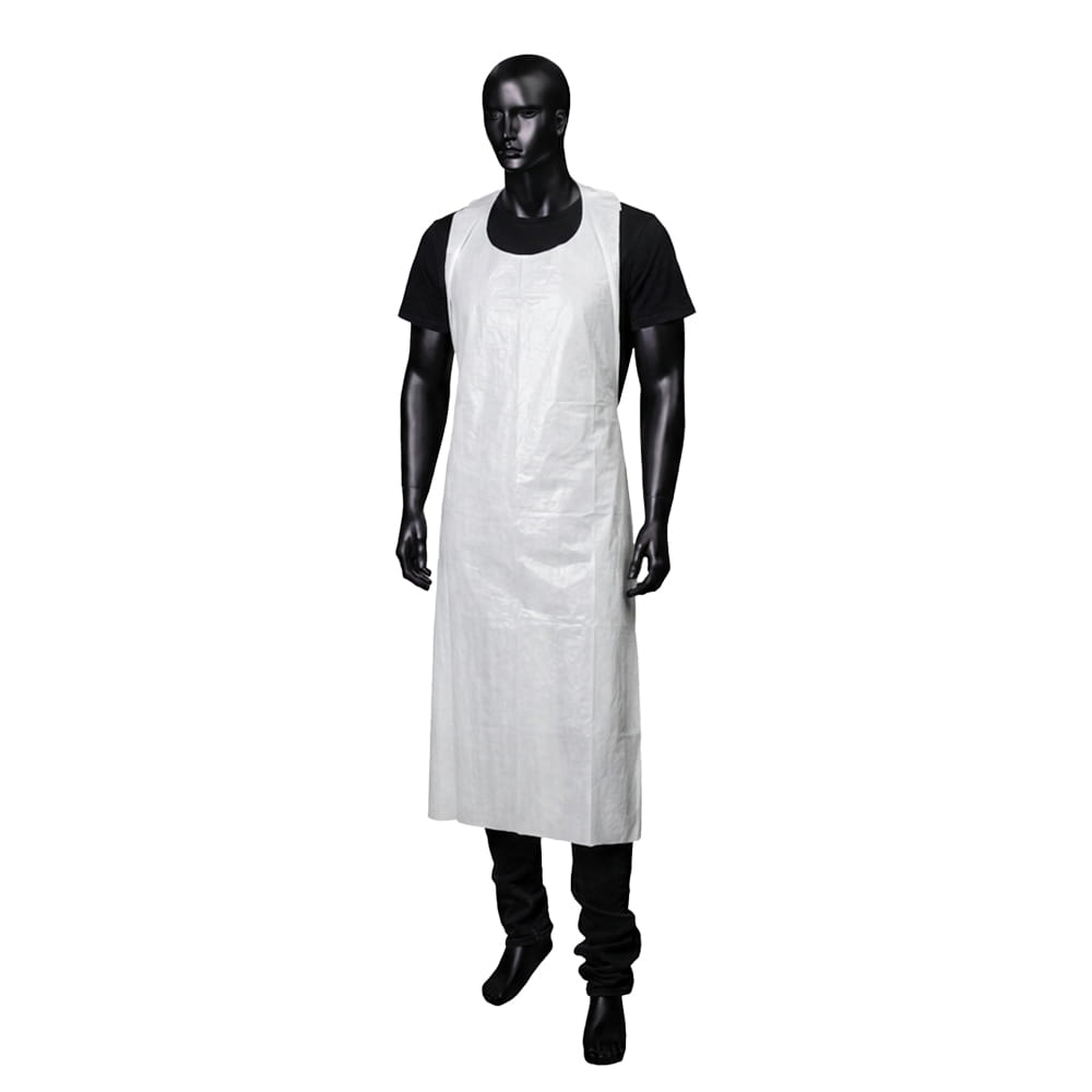 Einwegschürzen,weiß, glatte Oberfläche, 75 x 140 cm, Polyethylen, Med-Comfort
