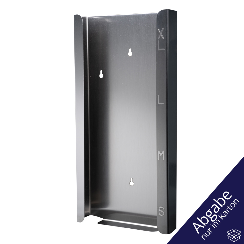 Einmalhandschuh Spender, Handschuh-Dispenserhalter, 202 x 442 x 52 mm, Edelstahl