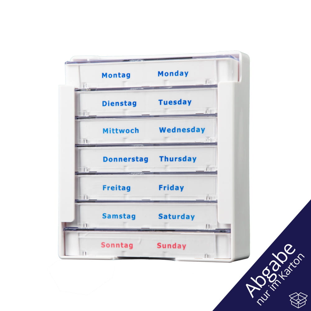 Tablettendispenser, 375 x 225 x 40 mm, weiß, Med-Comfort