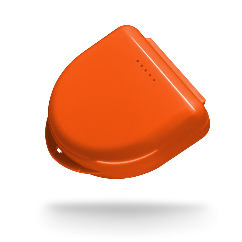 PP Dental Schienendose für Erwachsene, 65 x 58 x 20 cm, Farbe orange, Polypropylen