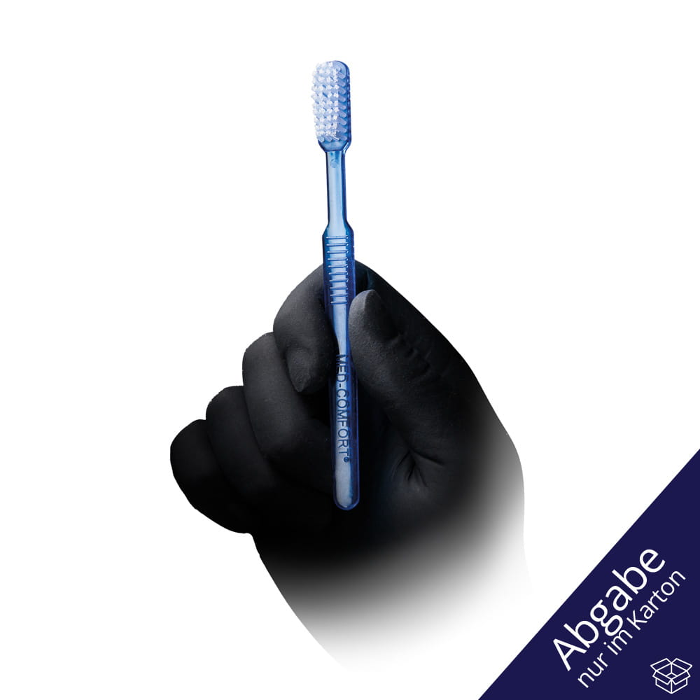 Dental PS Einmalzahnbürste ohne Zahnpasta, Farbe blau, 15 x 2,6 cm, Med-Comfort