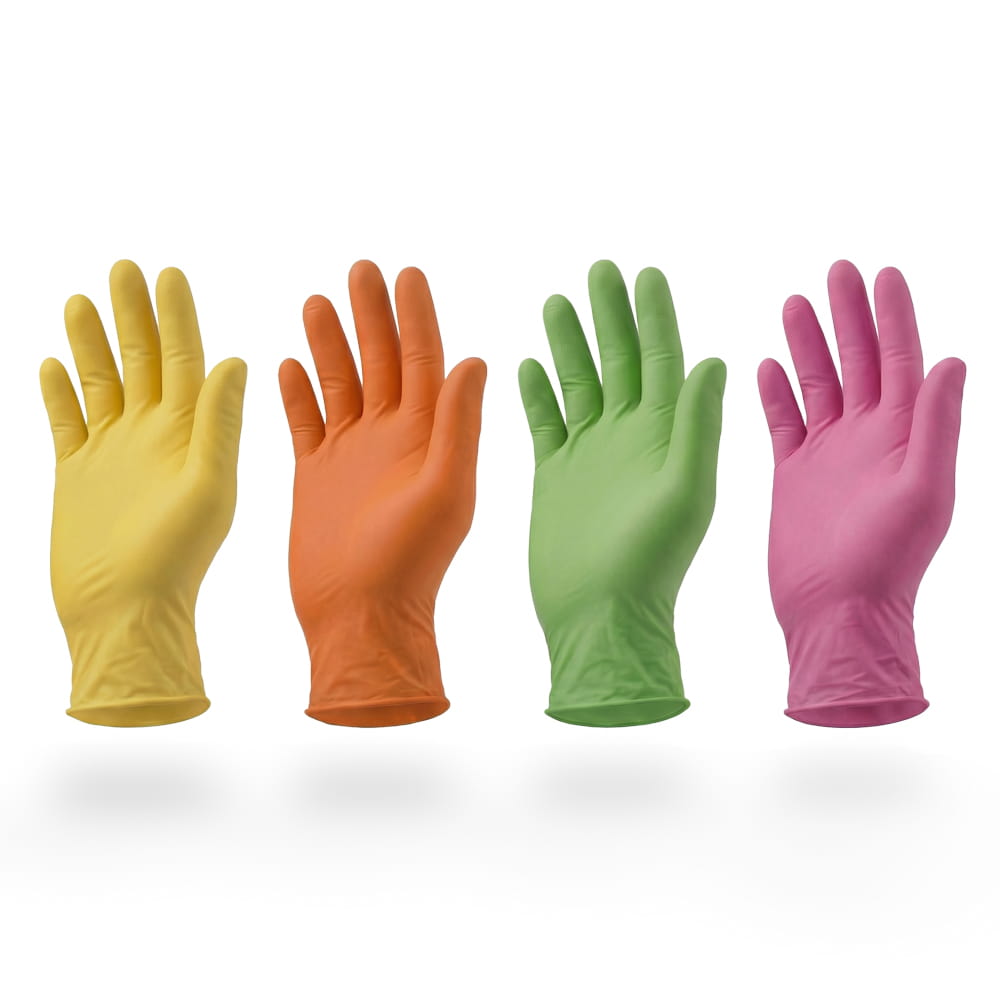 Nitrilhandschuhe, bunt, Farbenmix, Größe S, puderfrei, Style tutti frutti by Med-Comfort
