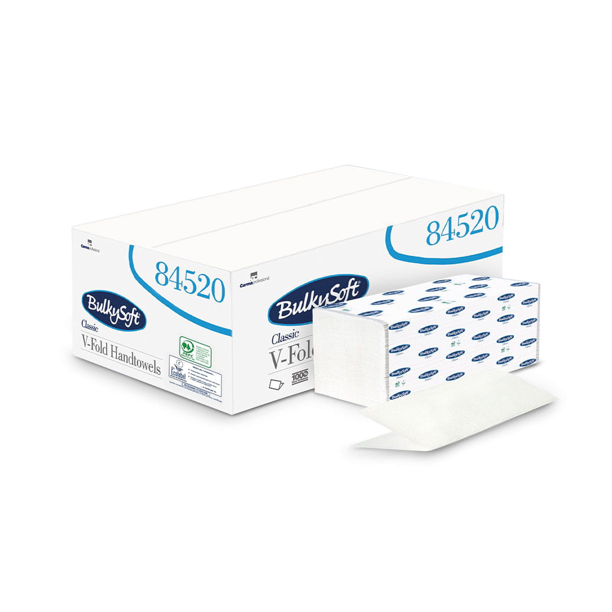 Falthandtücher, Farbe weiß, BulkySoft Premium Falthandtücher, Farbe weiß, BulkySoft Premium