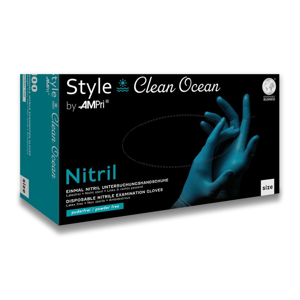 Nitrilhandschuhe, grün, Größe XS, puderfrei, Style GREEN OCEAN by Med-Comfort