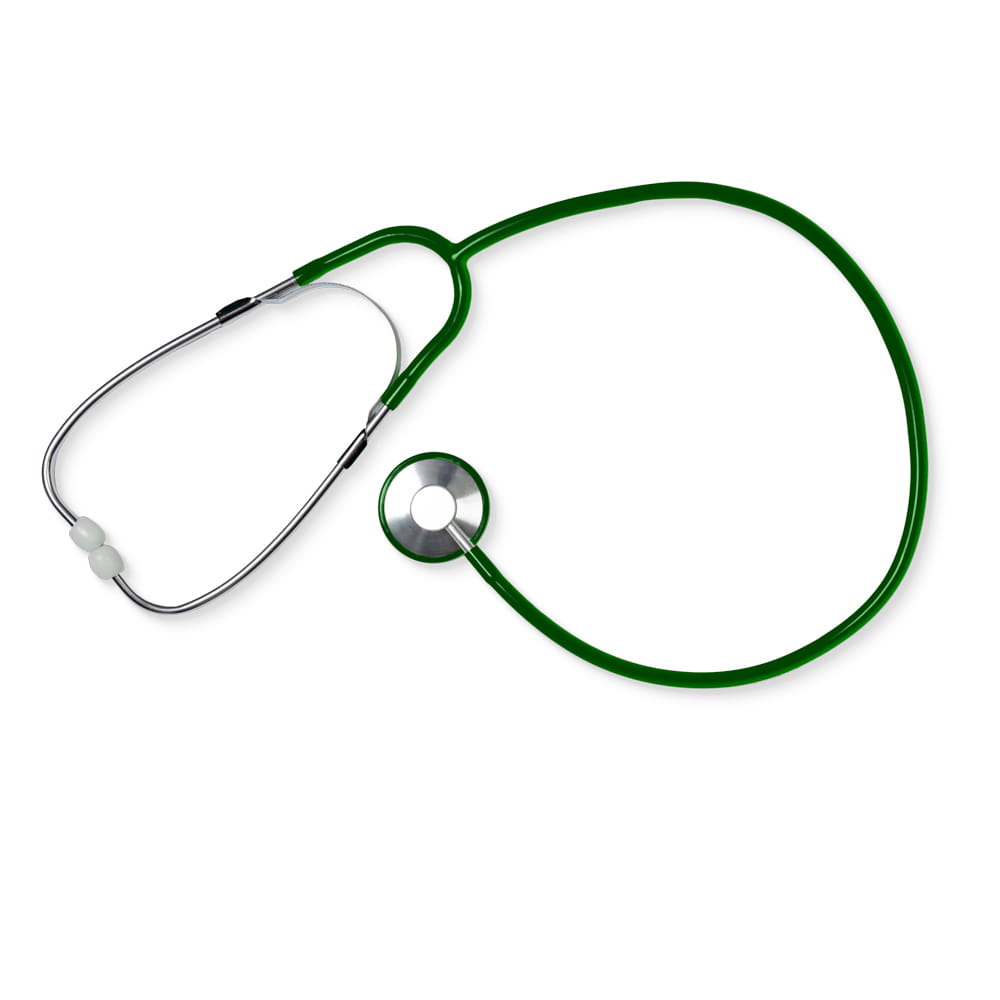 PVC Flachkopf Stethoskop, Farbe grün, Med-Comfort