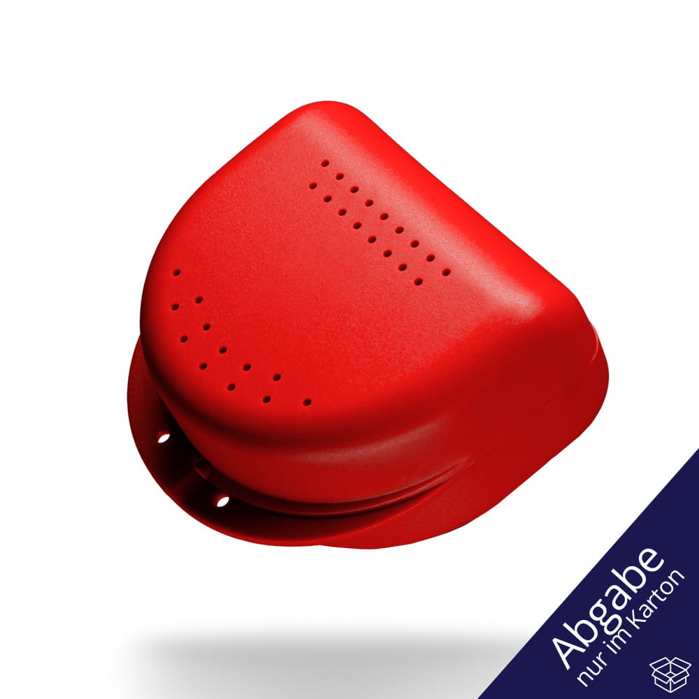 PP Dental Zahnspangenbox für Erwachsene, 80x80x45 cm, rot, Polypropylen