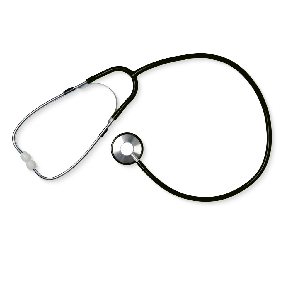 PVC Flachkopf Stethoskop, Farbe schwarz, Med-Comfort