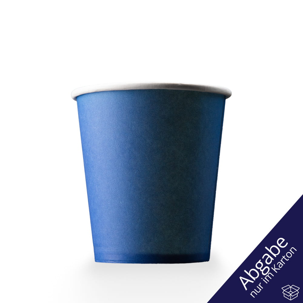 Hartpapier Mundspülbecher, 190 ml, Farbe blau, weiß